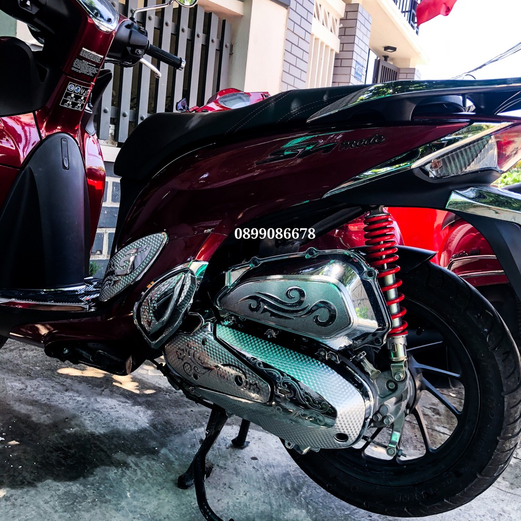 Phụ kiện ốp xe SH Mode 2020, 2021 full bộ Crom, Chrome - Combo Ốp trang trí và bảo vệ SHMode