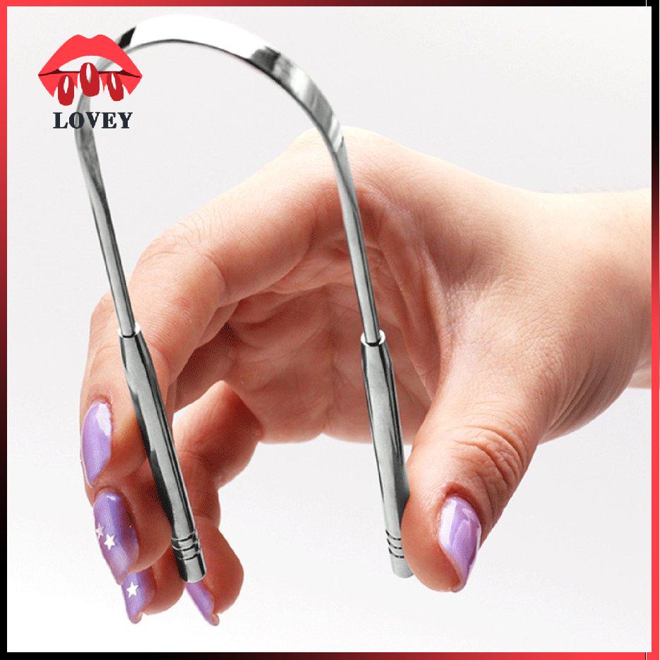 lovey★U-Shaped Tongue Scraper Tongue Cleaning Brush Stainless Steel Tongue Scraper