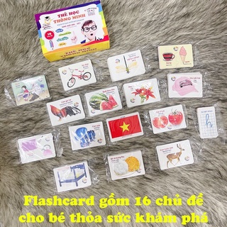 Thẻ học thông minh cho bé, Flashcard cho bé gồm 16 chủ đề cho bé thỏa sức khám phá