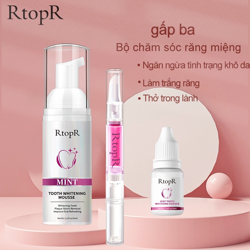 Set Tinh Chất Làm Trắng Răng Rtopr + Serum Dưỡng Môi + Dung Dịch Dưỡng Răng Chất Lượng Cao