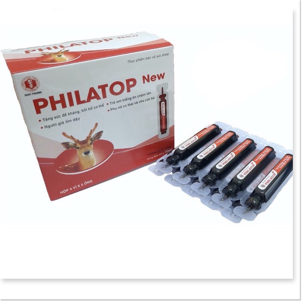 (Chính hãng) Philatop New Đại Uy ống nhựa, dùng cho trẻ biếng ăn chậm lớn (hộp 20 ống) sản phẩm có nguồn gốc xuất xứ r