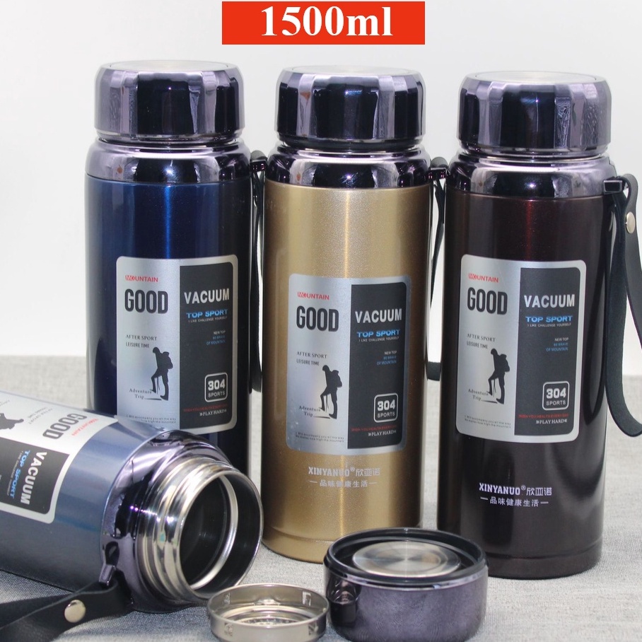 Bình Giữ Nhiệt Kim Cương 1500ml VACUUM GOOD GIỮ NHIỆT 30 TIẾNG Inox 304 Cao cấp BẢO HÀNH 6 THÁNG