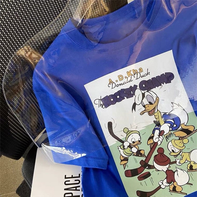 NRVP Áo thun cotton tay ngắn cổ tròn thời trang mùa hè phong cách Hàn Quốc dành cho nữ