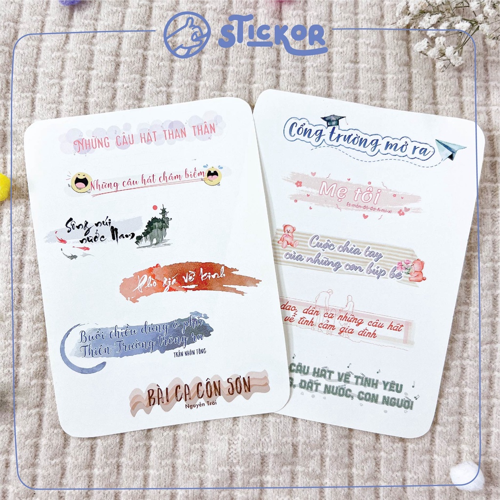 Sticker tựa bài ngữ văn lớp 7