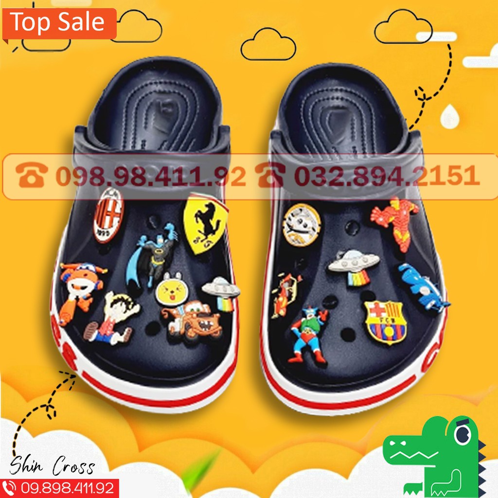 Giày dép Cross BAYA họa tiết mi mix nhiều màu size 35 36 37 38 39 40 41 42 43 44 45 tặng thêm 12 sticker