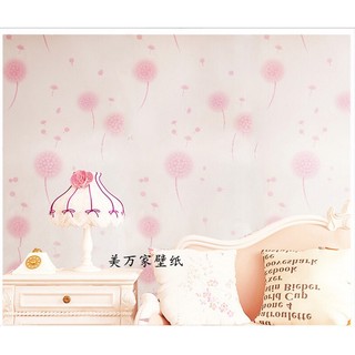 Decal giấy dán tường bồ công anh hồng