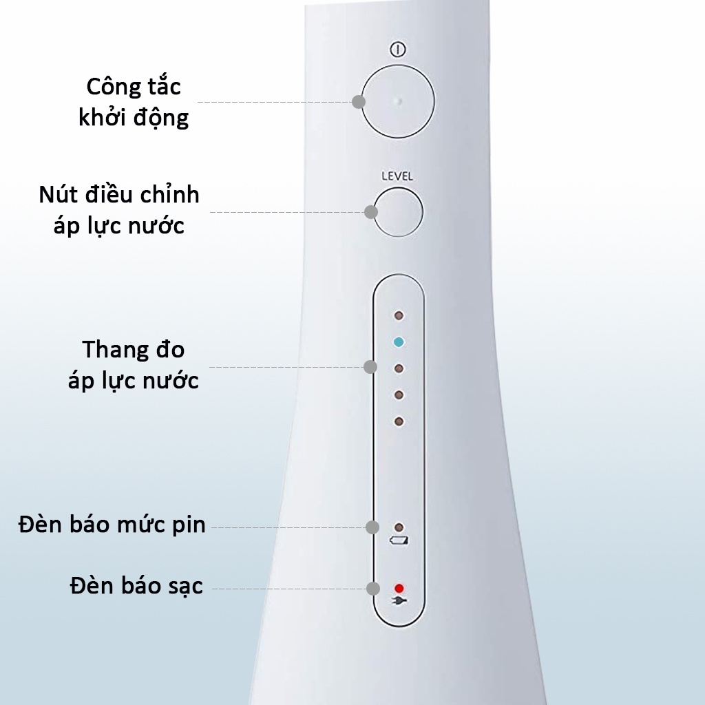 Máy tăm nước Panasonic EW1511 Công nghệ siêu âm vệ sinh răng miệng Hàng Đức