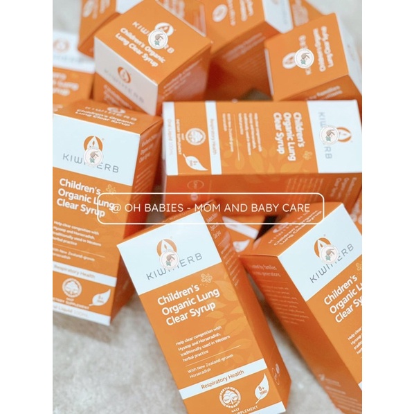 Siro bổ phổi, thải độc phổi cho bé Kiwiherb Children’s Organic Lung Clear Syrup