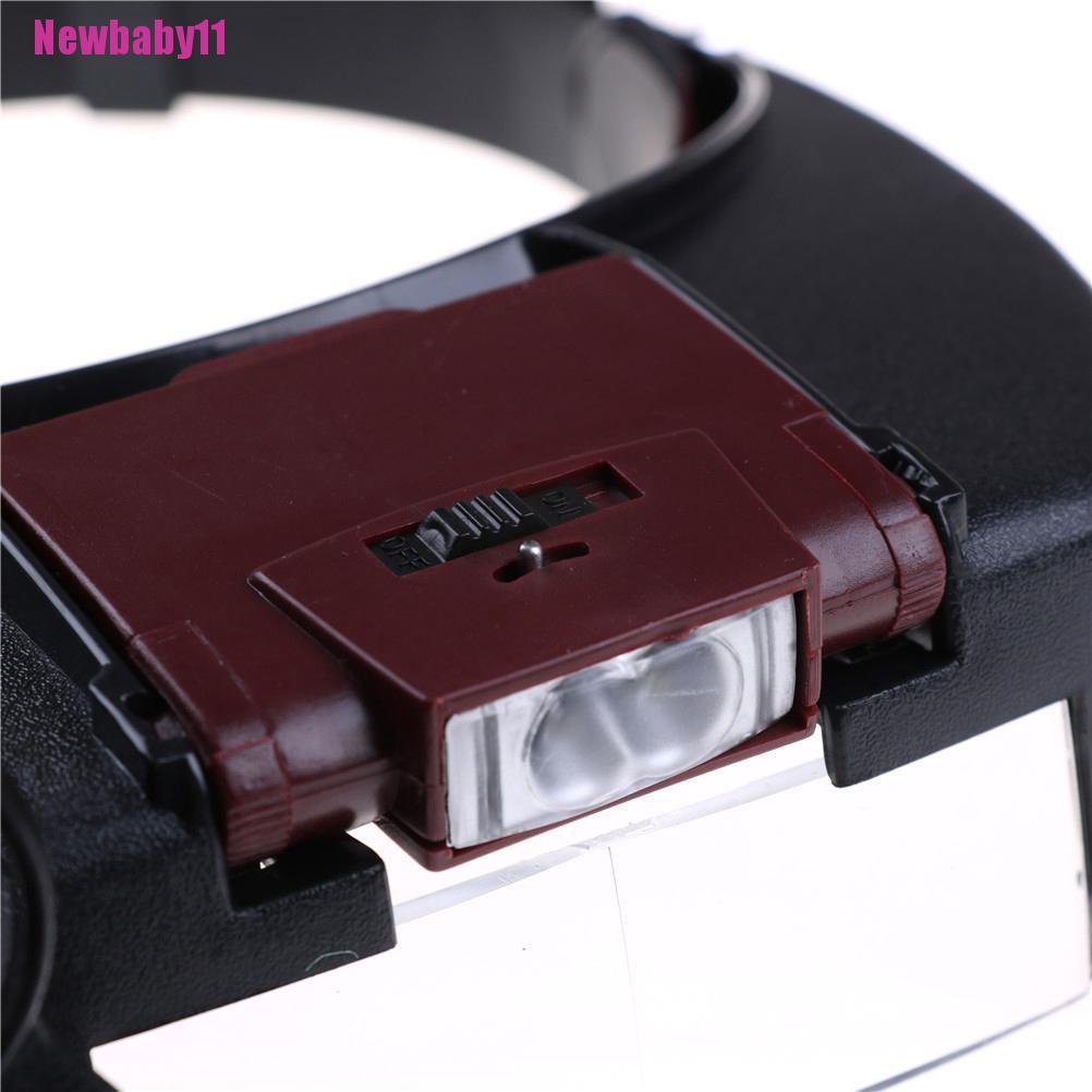 Kính Lúp Đeo Đầu Phóng Đại 10X Newbaby11 Có Đèn LED Chuyên Dụng Sửa Chữa
