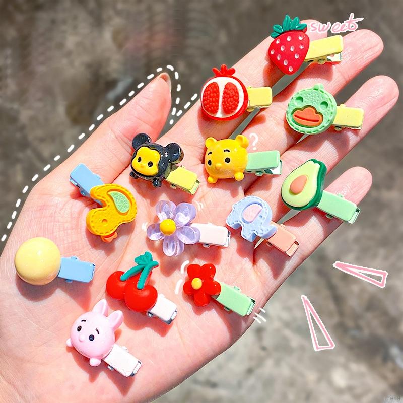 Set 10 Kẹp Tóc Hoạt Hình Dễ Thương Cho Bé Gái
