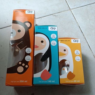 Bộ 2 bình sữa Agi Premium 120ml và 250ml/ màu sắc ngẩu nhiên