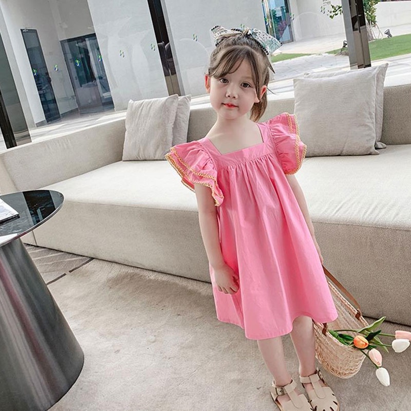 Đầm Thời Trang Mùa Hè Hàn Quốc Cho Bé Gái 1-6 Tuổi
