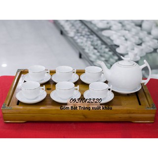 Bộ tách trà bưởi cành bát tràng