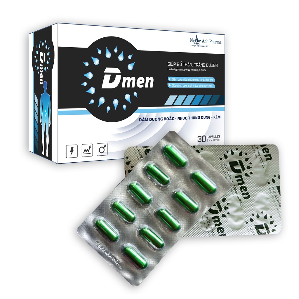 Dmen Tăng Cường Chất Lượng Tinh Trùng( Tặng 3 gói muối kiềm Ngọc Ánh) | Thế Giới Skin Care