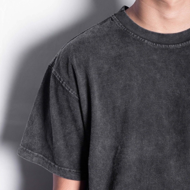 Áo thun tay lỡ nam nữ wash acid , Vải Cotton Form Oversize - SELECTED.STORE