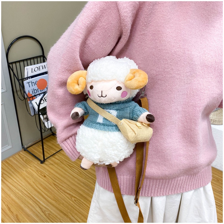 [CÓ SẴN] Túi xách đeo chéo cừu bằng bông TX08