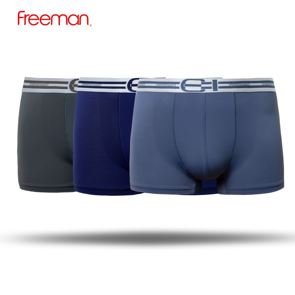 Quần lót boxer nam Freeman, chất liệu thun lạnh thông hơi cao cấp thoáng mát, thiết kế đai lưng ấn tượng  6527