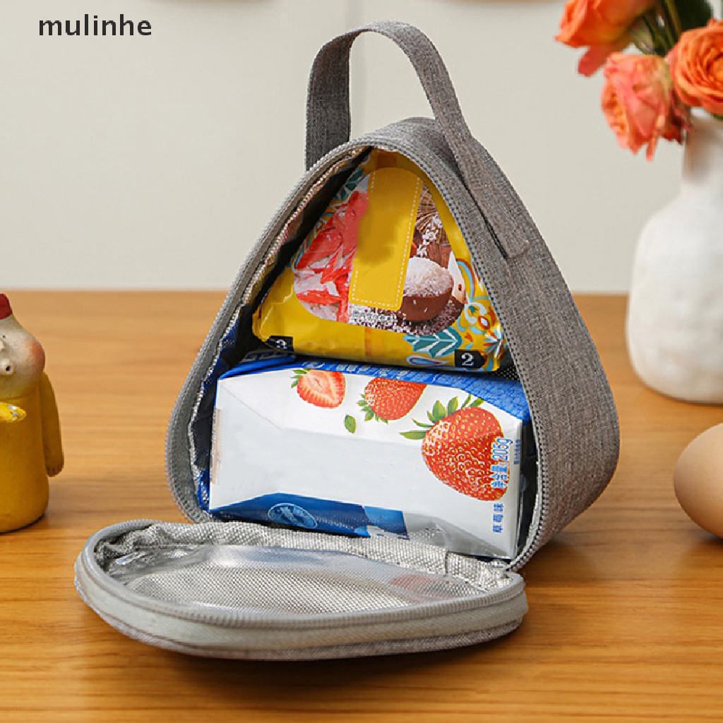 1 Túi Đựng Cơm Cách Nhiệt Mini Hình Tam Giác Bằng Lá Nhôm
