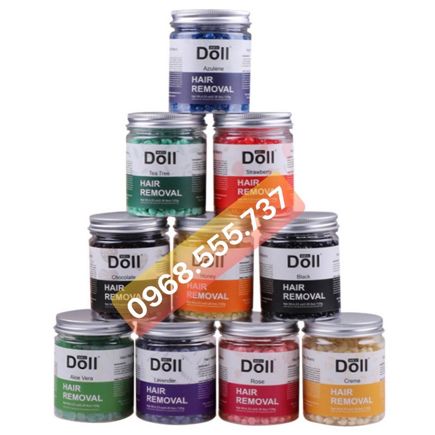 120g Sáp wax lông Doll Ý Chính Hãng siêu ăn lông