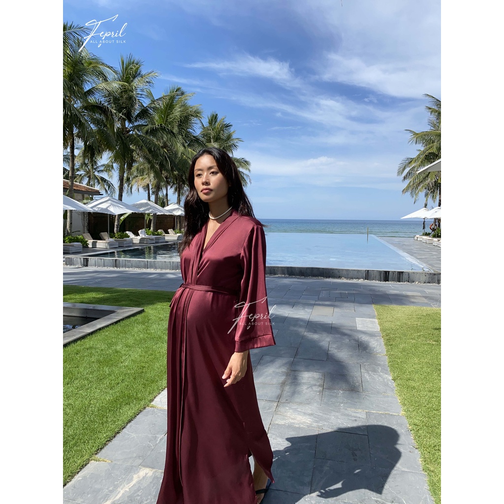 Áo choàng lụa dài FEPRIL Long Basic Kimono | BigBuy360 - bigbuy360.vn