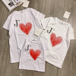 Áo gia đình J trái tim siêu hot có bán rời