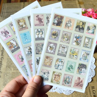 Set 80 miếng sticker tem phong cách Hàn Quốc: