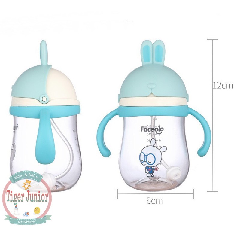 Bình tập uống chống sặc FACEOLO 240ml cho bé