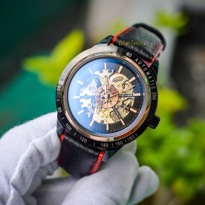 ĐỒNG HỒ CƠ LỘ MÁY NAM TEVISE DÂY DA CAO CẤP CHÍNH HÃNG