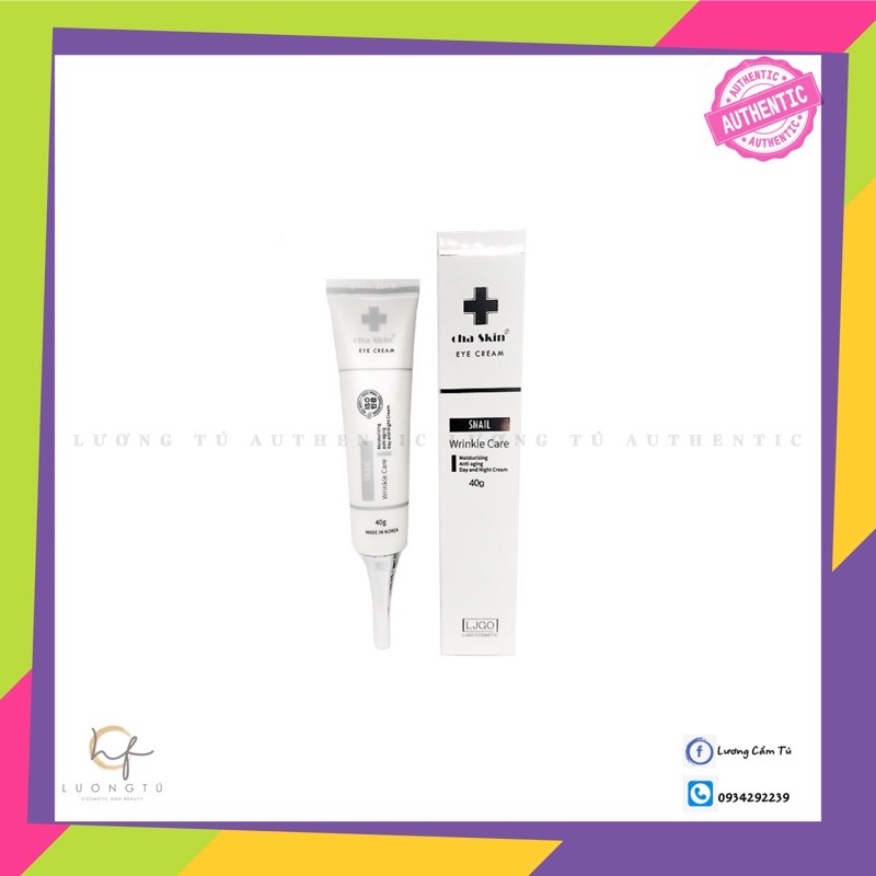 Kem mắt ốc sen CHA SKIN SNAIL 40ML