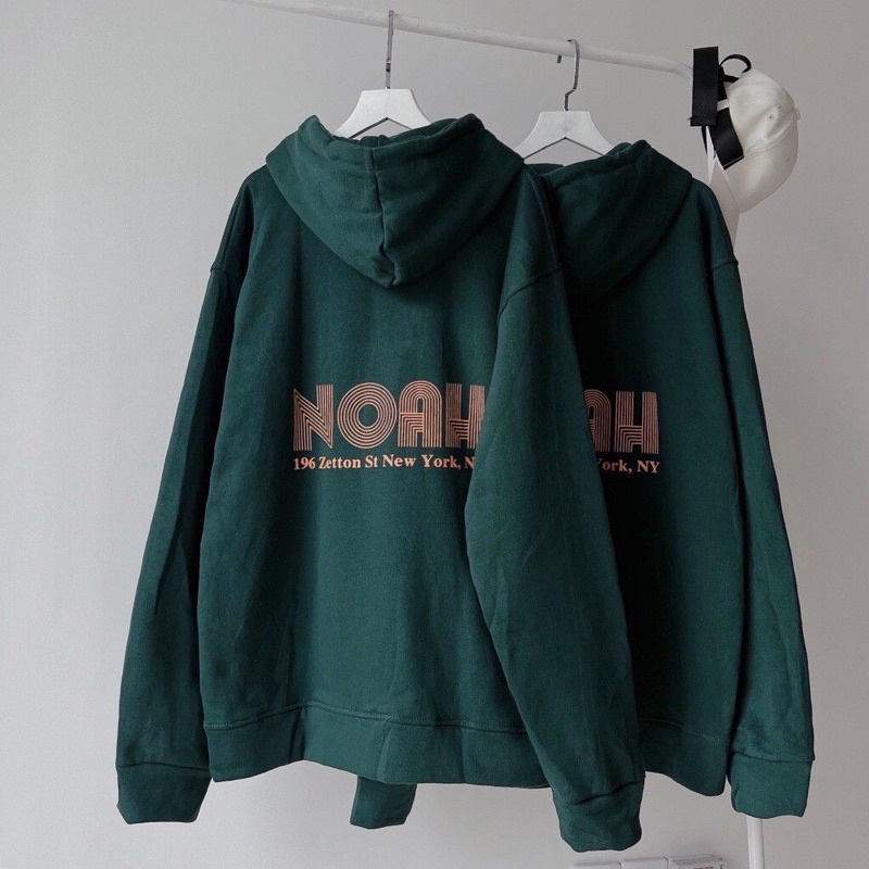 Áo hoodie NOAH UlzzangHodie nữ form rộng dài vải nỉ tàu giá rẻ không xù lông hàng quảng châu BST thu đông unisex 2022
