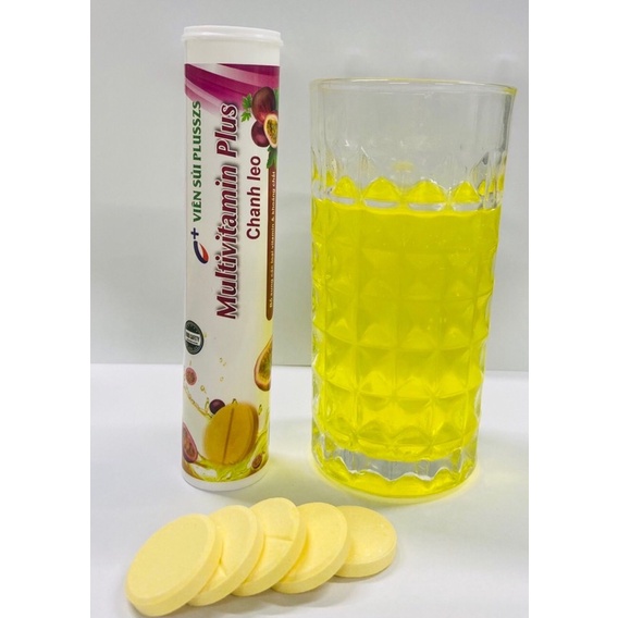 Viên sủi vitamin c chanh tươi thanh mát dễ uống tuýp 20 viên