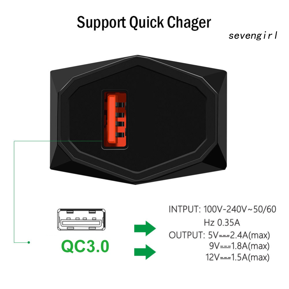 Tẩu Sạc Nhanh Sev-Olaf Qc 3.0 18w Cổng Usb Cho Xe Hơi