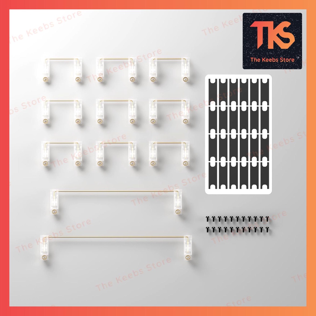 Stab AKKO Screw-in PCB Mount (Clear / Sakura Pink) | Stab Bàn Phím Cơ | TKS