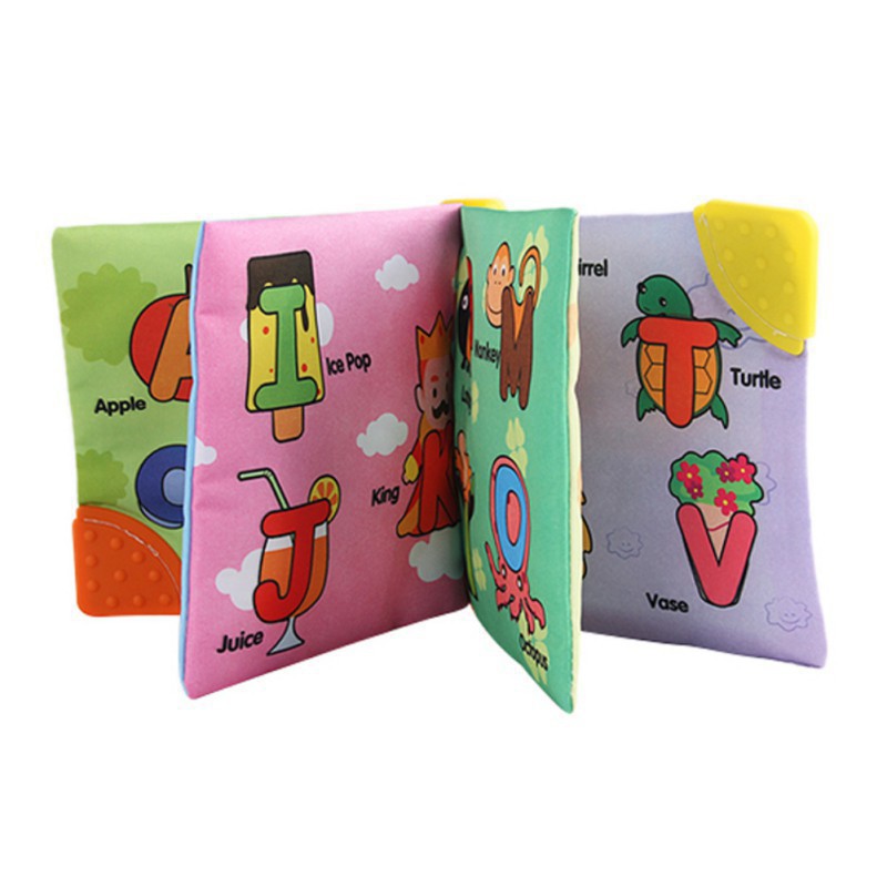 Sách vải có âm thanh và đầu màu sắc vui nhộn cho bé