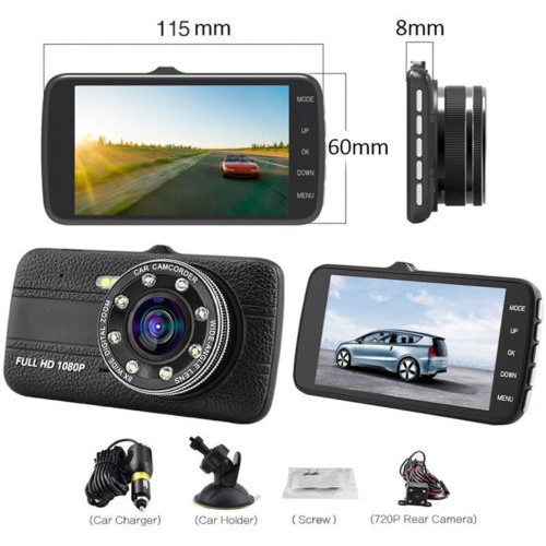 Camera Hành trình ô tô trước sau Full HD 1080P 2570 - Tích hợp 8 LED+ Thẻ nhớ 32GB