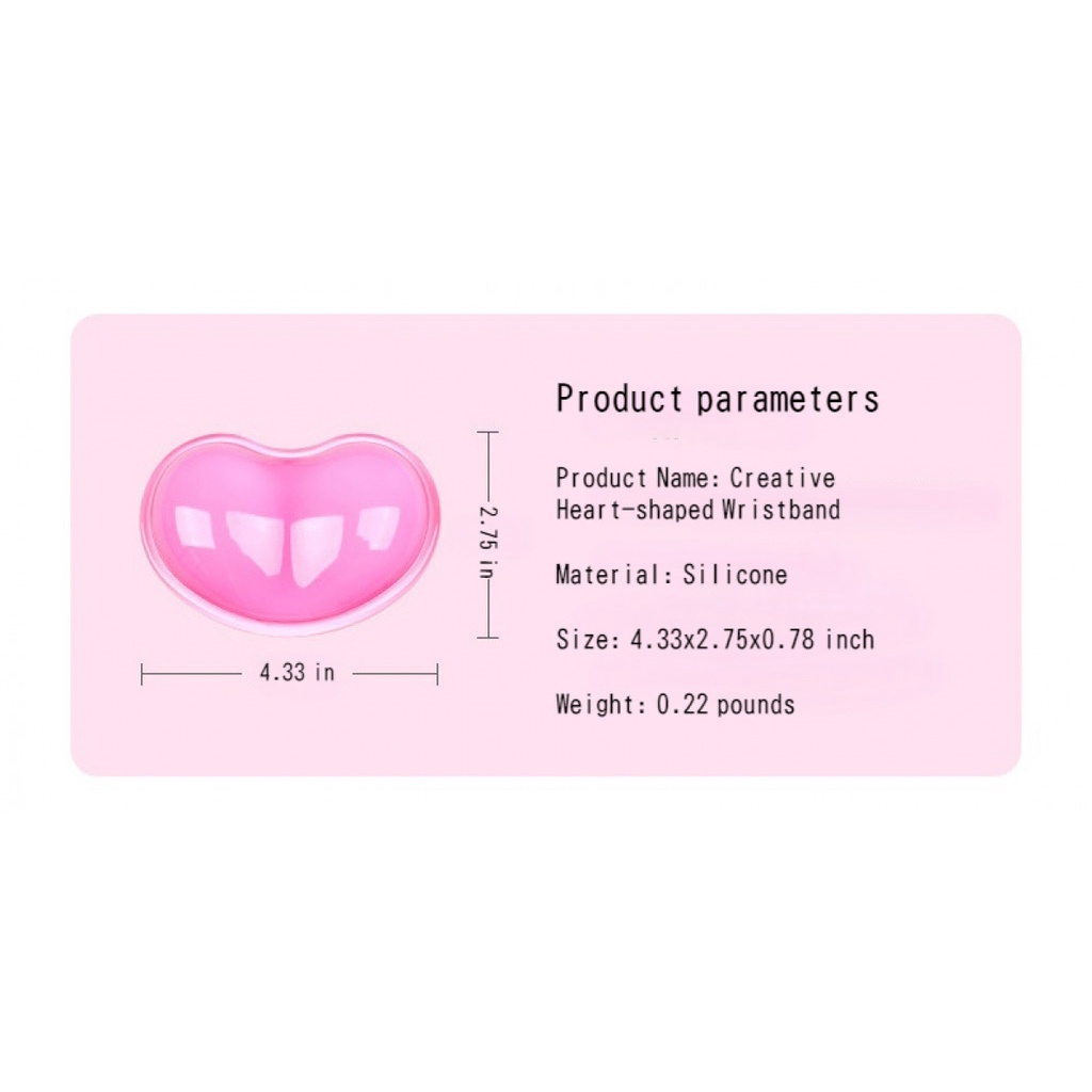 Đệm Lót Chuột Silicone Gel Chống Trượt Chống Nước Hình Trái Tim Cho PC Laptop