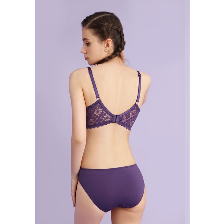 Bộ lót nữ HMTmoda cup xéo phối ren có gọng, mút mỏng 707-73631B
