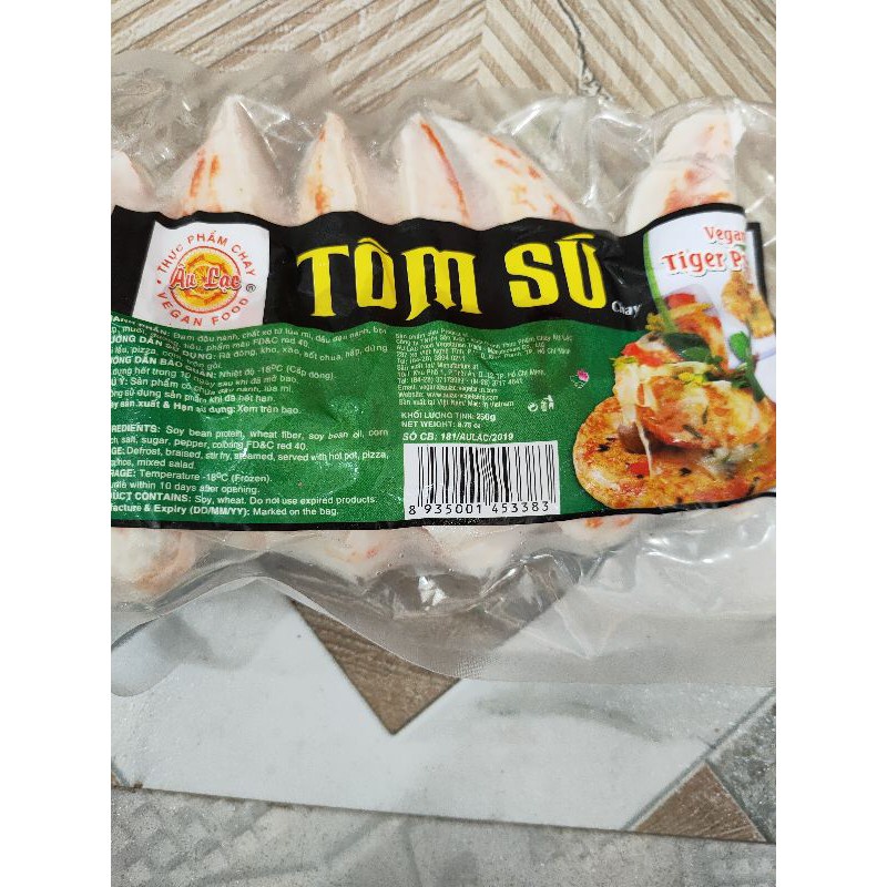 Tôm sú chay Âu Lạc, gói 250 gram