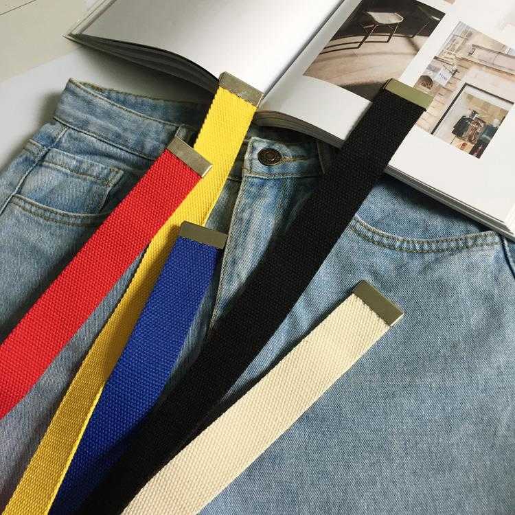 Dây thắt lưng nam vải jean phong cách Hàn Quốc