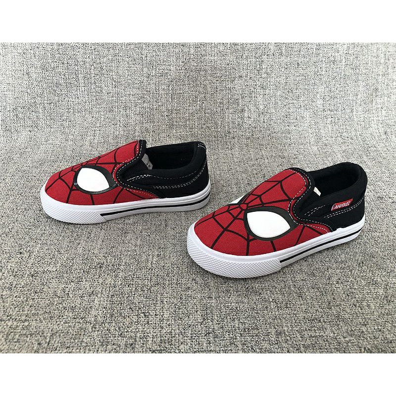 Giày lười siêu nhân Spiderman Marvel cho bé trai size 20 đến 29, HÀNG XUẤT DƯ