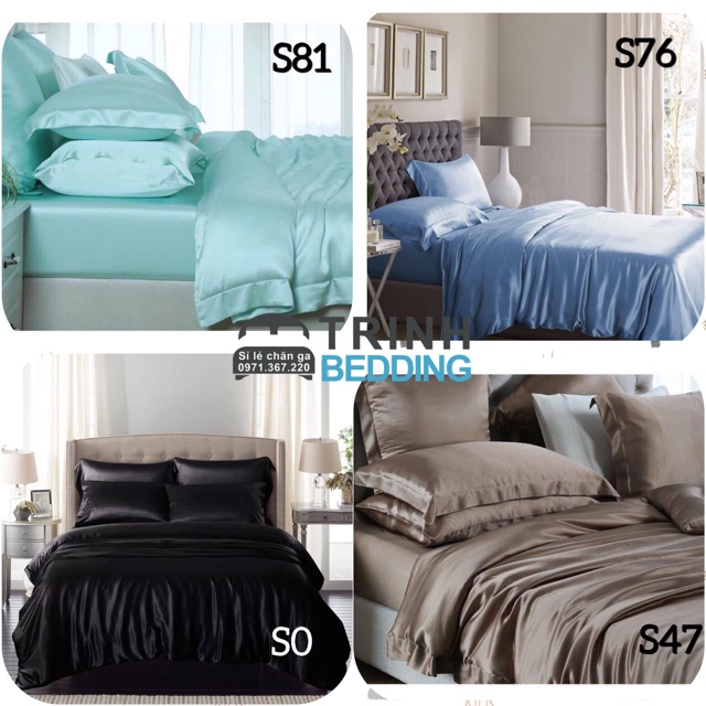 Bộ Ga Lụa Phi Mền Trơn Lót Sẵn Bông Lông Vũ Mềm Trinhbedding | BigBuy360 - bigbuy360.vn