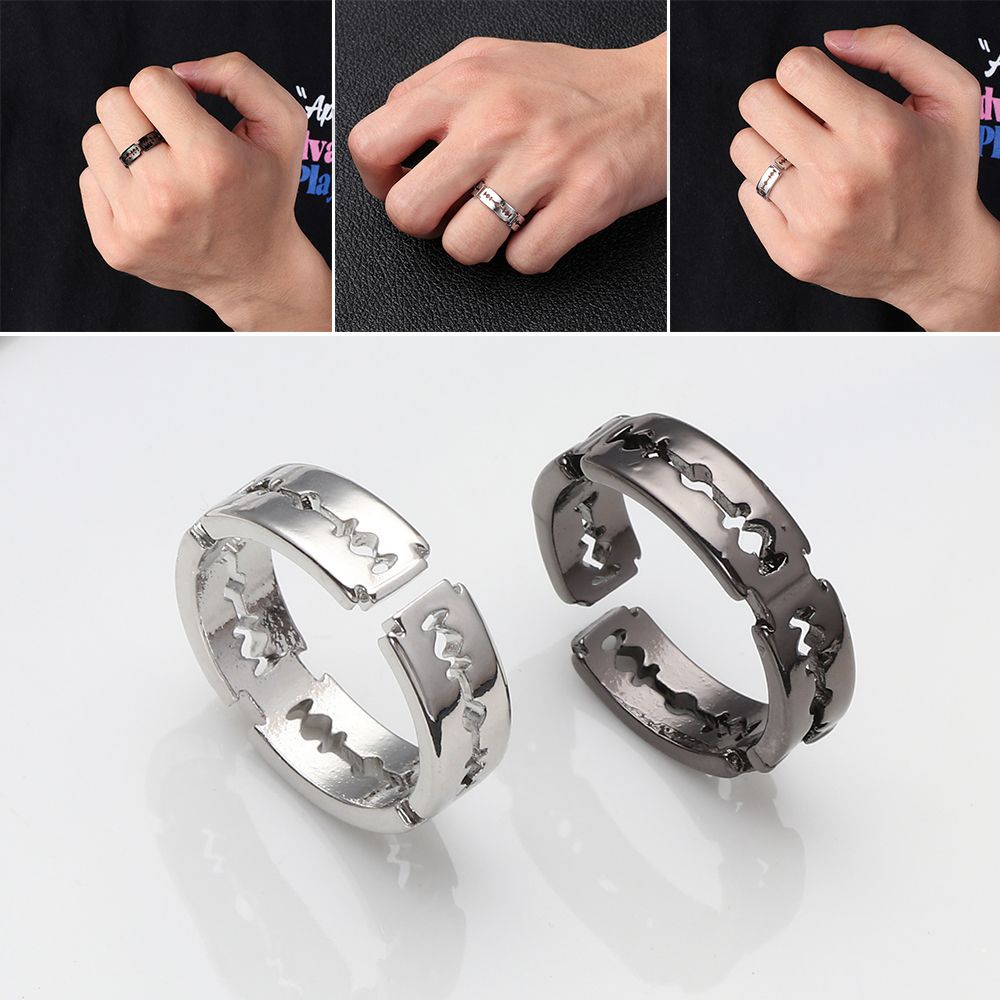 Nhẫn hình cánh quạt thời trang phong cách punk vintage cho cặp đôi