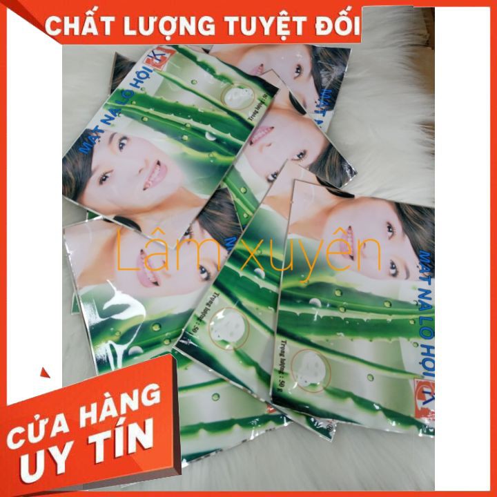 Mặt nạ lô hội dưỡng da miếngFREESHIP,tăng quá trình trao đổi chất ,giảm tác nhân gây mụn,  cấp ẩm cho da chống lão hóa