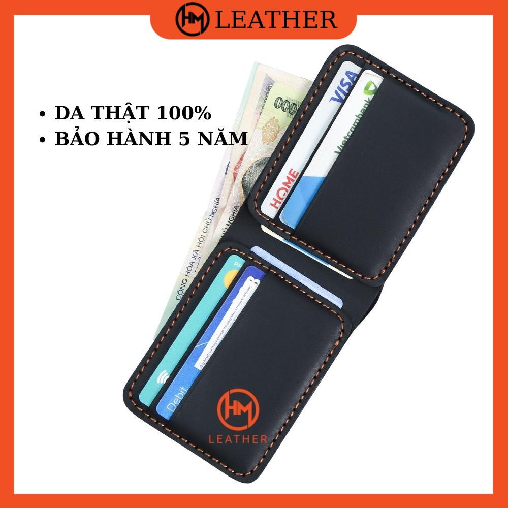 Ví da nam nhỏ gọn - Cam kết da bò thật 100% - Hàng chính hãng Hima Leather - B03
