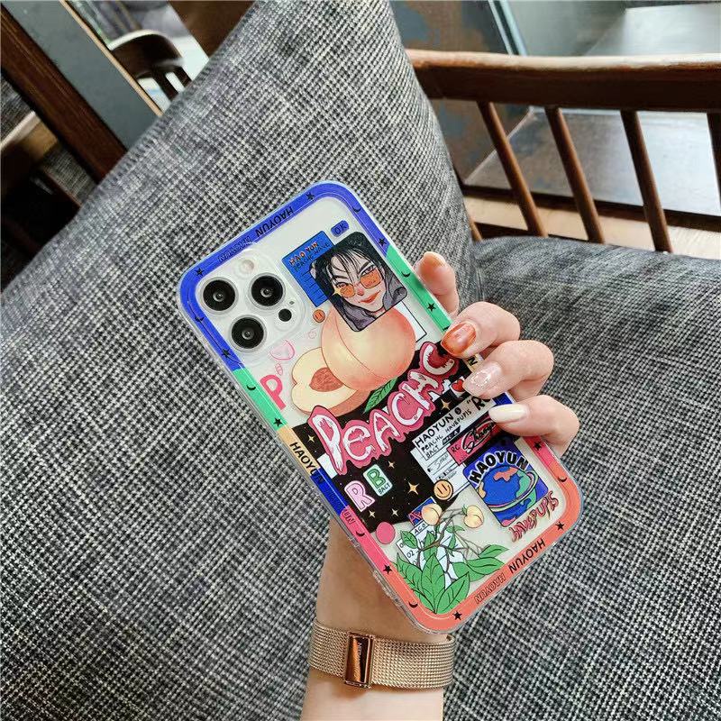 Ốp Điện Thoại TPU Mềm Trong Suốt In Họa Tiết Graffiti Cho iphone 12 11 pro max x xs Marsx xr 7 8 plus