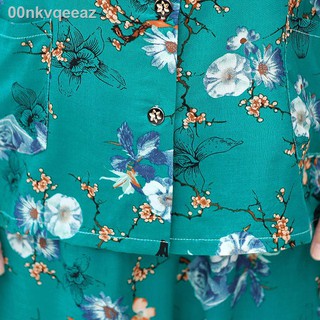 Bộ đồ bà già và trung niên người quần áo ông mùa hè mẹ rayon 60 tuổi 70 hai mảnh
