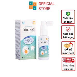Xịt chống sâu răng cho bé xịt răng midkid chăm sóc răng miệng ngăn ngừa sâu răng sún răng mòn răng