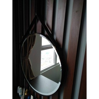 Gương tròn da bò decor d40 d50