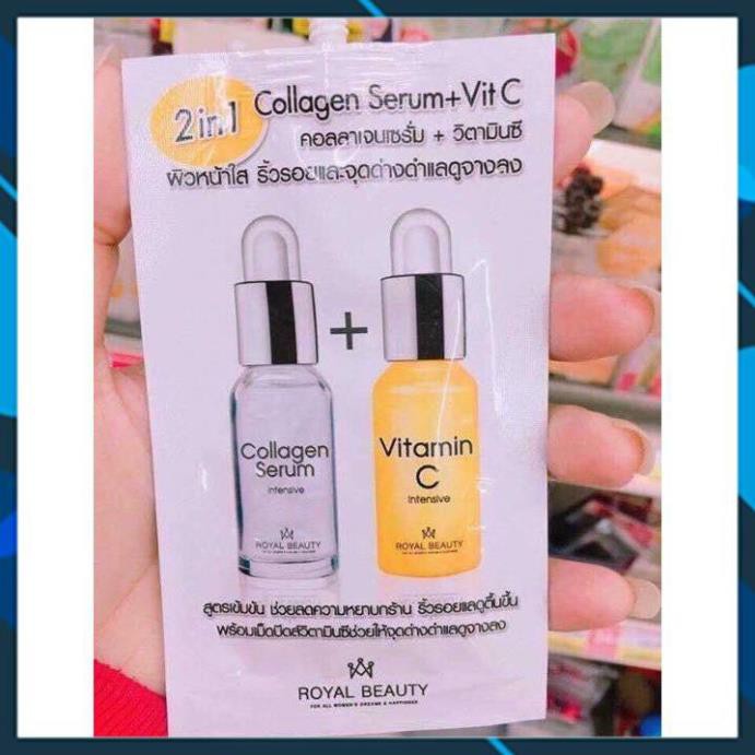 FREESHIP- COLLAGEN SERUM + VITAMIN C 2IN1 THÁI LAN