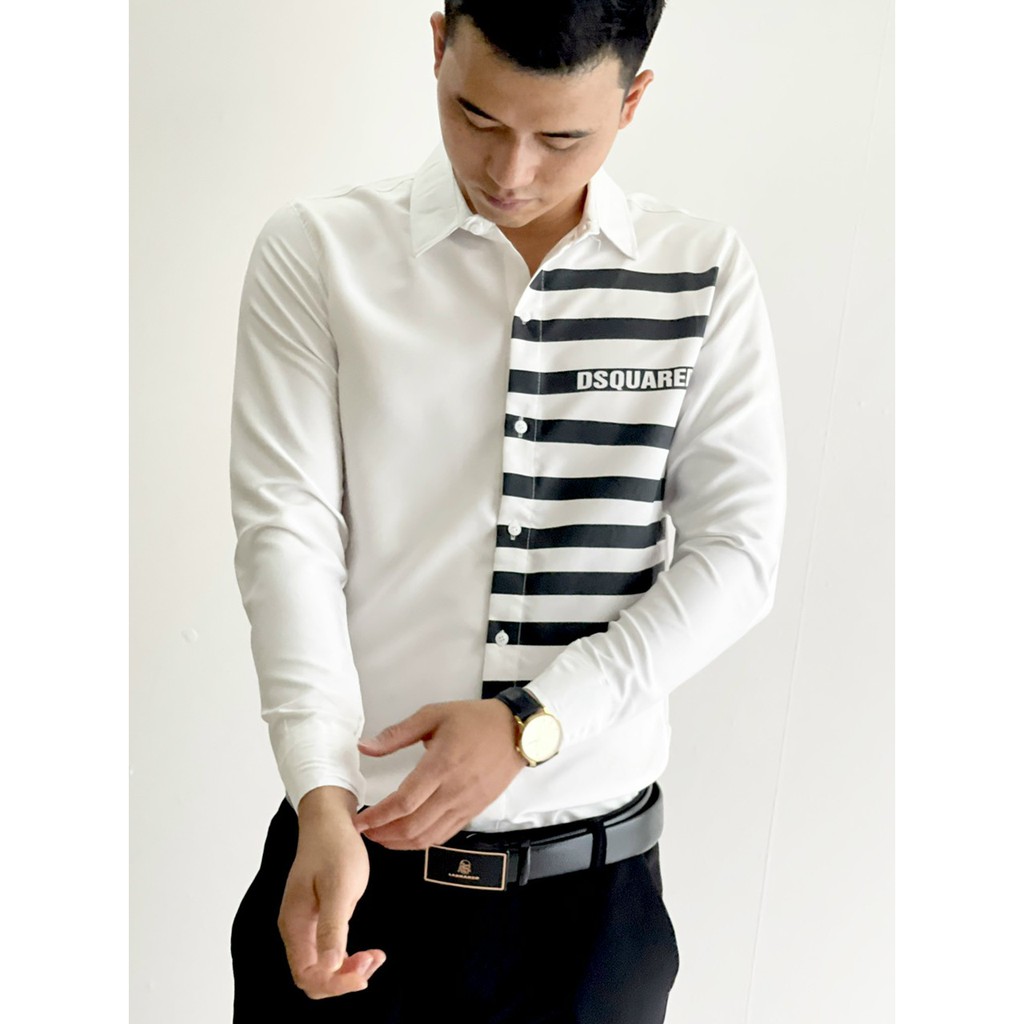 Áo Sơ Mi Dài Tay Cặp Đôi Nam- Nữ Thêu Tháp Eiffel | BigBuy360 - bigbuy360.vn